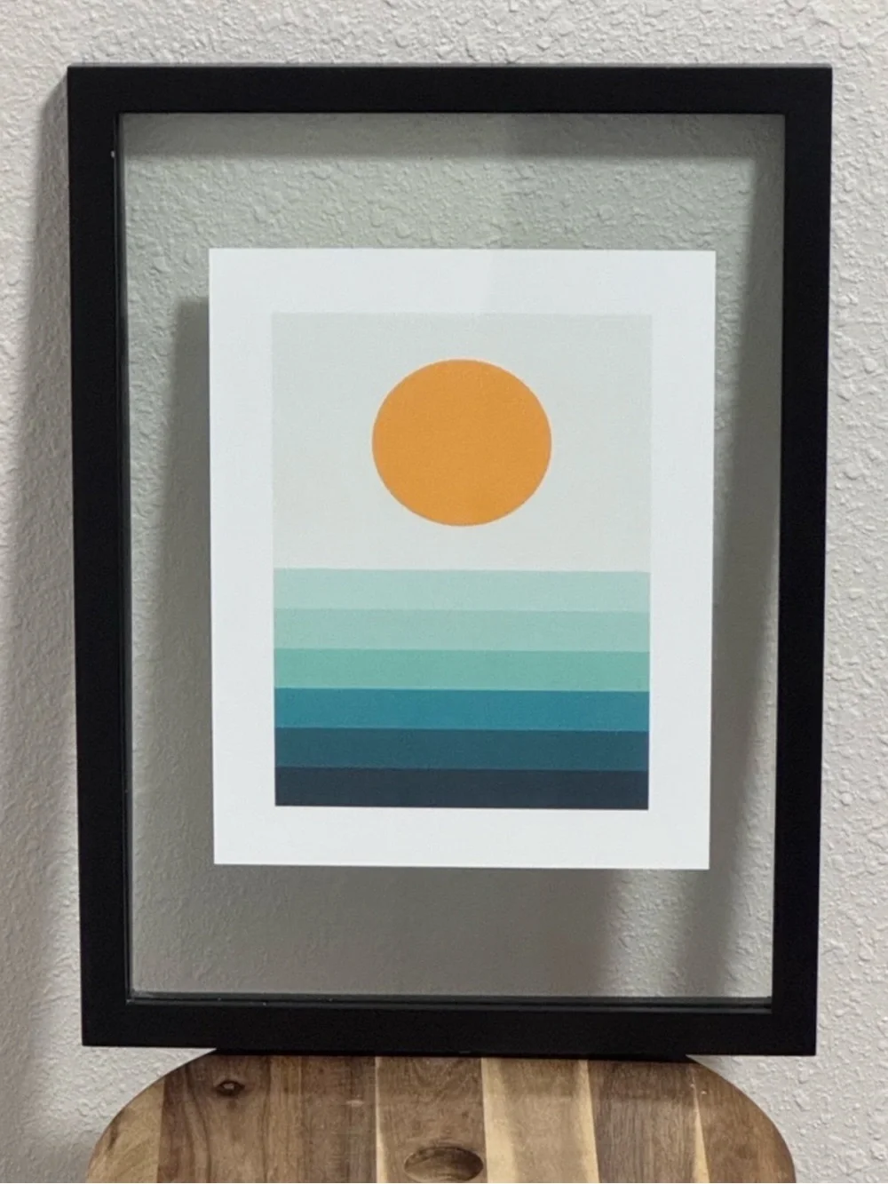 MCM Custom Sunset Giclee Print 8x10 & Project 62 Black 11x14 Wood Floating Frame